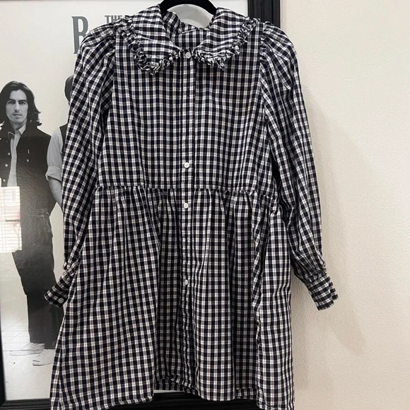 Black and white gingham dress - Picture 4 of 4